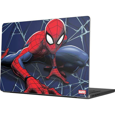 Marvel Spiderman Crawling Spiderman MacBook Pro 14in (2021-24) Skin