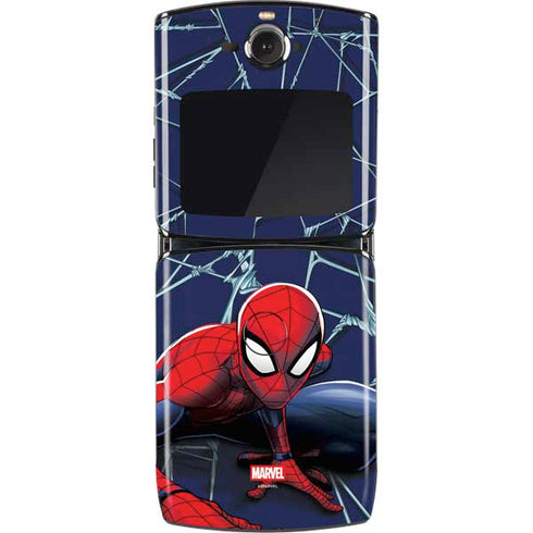 Marvel Spiderman Crawling Spiderman Motorola RAZR Skin