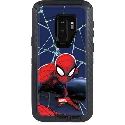 Marvel Spiderman Crawling Spiderman Otterbox Defender Galaxy Skin