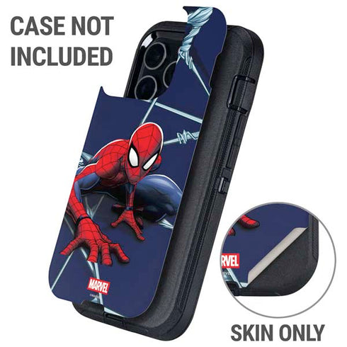 Marvel Spiderman Crawling Spiderman Otterbox Defender iPhone Skin