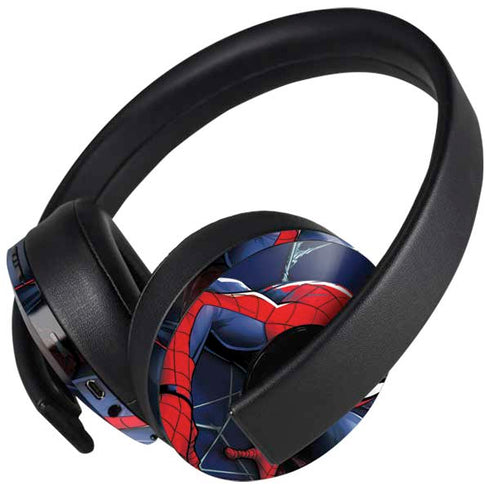 Marvel Spiderman Crawling Spiderman PlayStation 4 Gold Wireless Headset Skin
