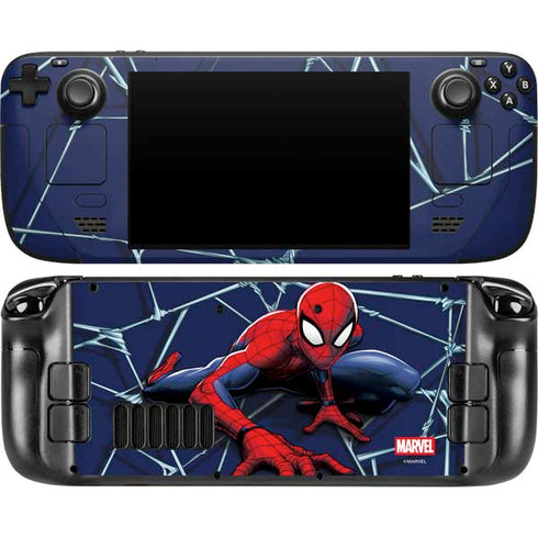 Marvel Spiderman Crawling Spiderman Steam Deck Handheld Gaming Computer OLED Skin