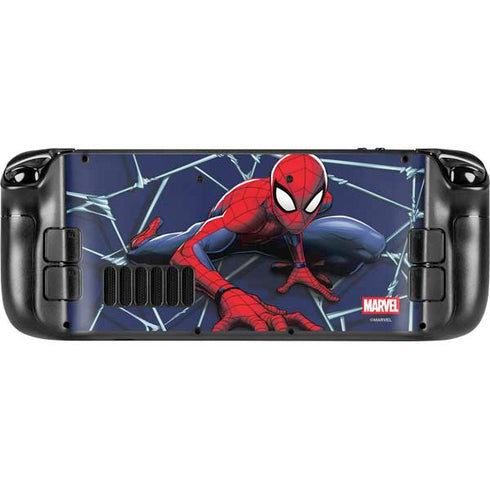 Marvel Spiderman Crawling Spiderman Steam Deck Handheld Gaming Computer OLED Skin