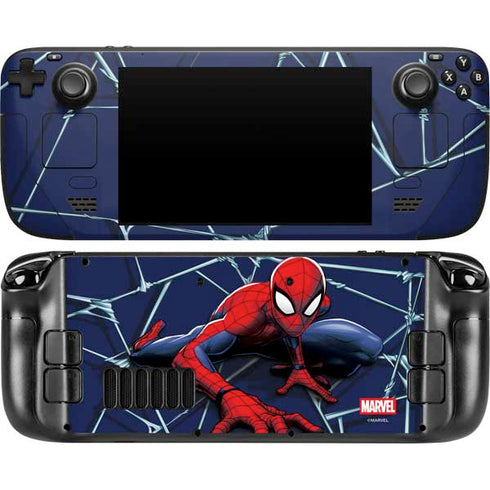 Marvel Spiderman Crawling Spiderman Steam Deck Handheld Gaming Computer Skin