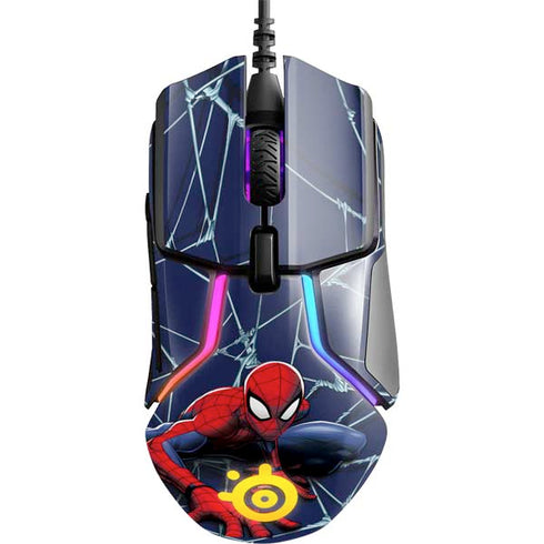 Marvel Spiderman Crawling Spiderman SteelSeries Rival 600 Gaming Mouse Skin