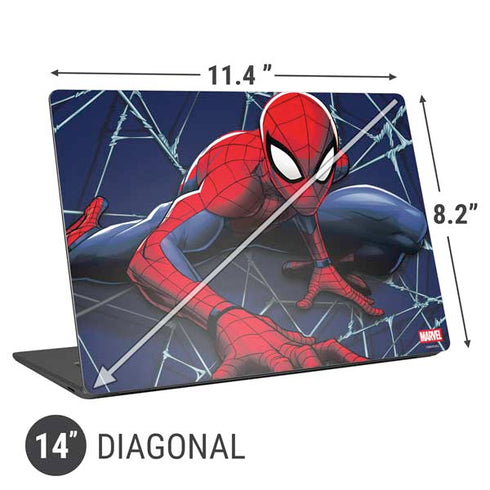 Marvel Spiderman Crawling Spiderman Universal Laptop 14in (11.4 x 8.2in) Skin