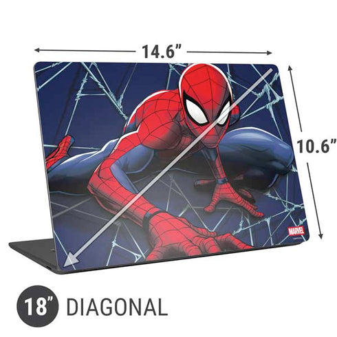 Marvel Spiderman Crawling Spiderman Universal Laptop 18in (14.6 x 10.6in) Skin