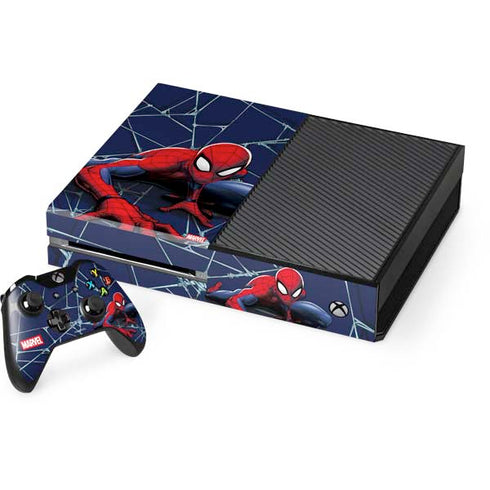 Marvel Spiderman Crawling Spiderman Xbox One Console and Controller Bundle Skin