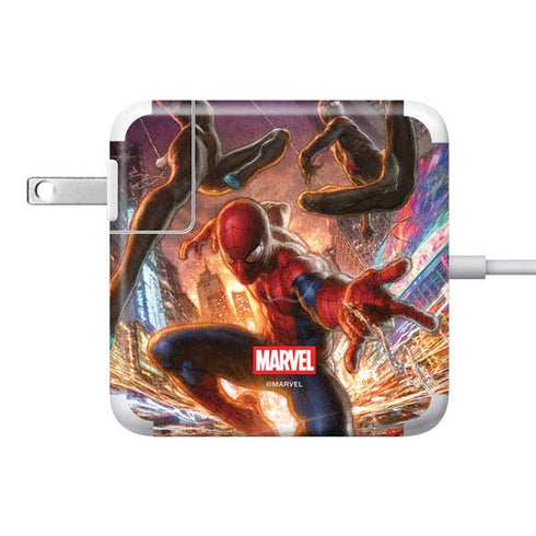 Marvel Spiderman Group Wall 85W Power Adapter (15 and 17 inch MacBook Pro Charger) Skin