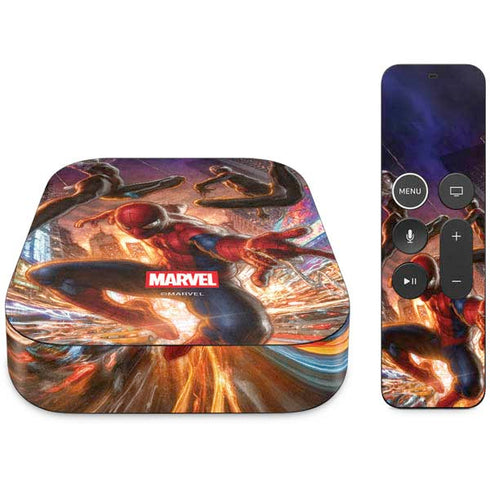 Marvel Spiderman Group Wall Apple TV Skin