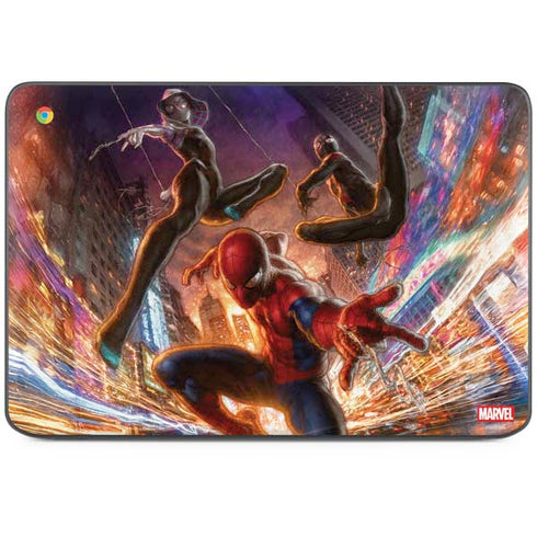 Marvel Spiderman Group Wall HP Chromebook Skin