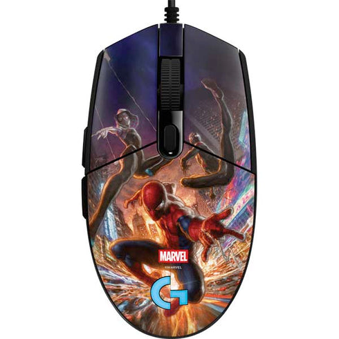 Marvel Spiderman Group Wall G203 Prodigy RGB Wired Gaming Mouse Skin