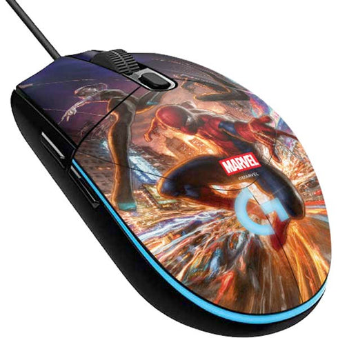 Marvel Spiderman Group Wall G203 Prodigy RGB Wired Gaming Mouse Skin