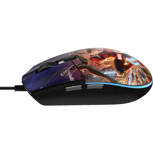 Marvel Spiderman Group Wall G203 Prodigy RGB Wired Gaming Mouse Skin