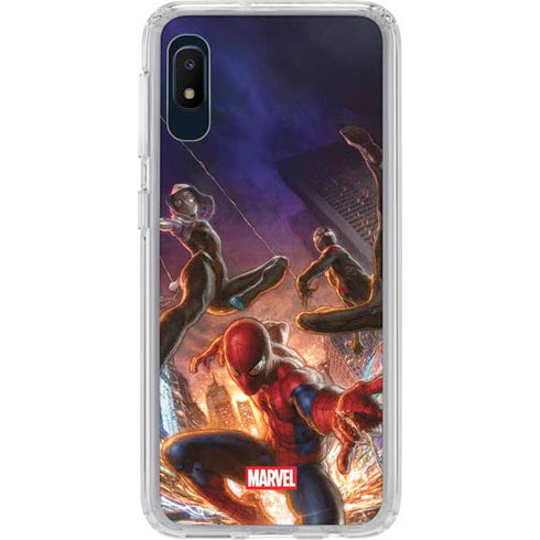 Marvel Spiderman Group Wall Galaxy A10e Clear Case