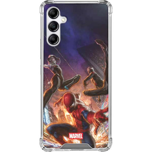 Marvel Spiderman Group Wall Galaxy A14 5G Clear Case