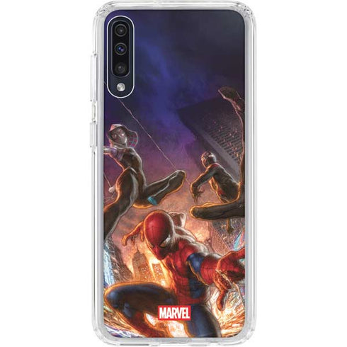 Marvel Spiderman Group Wall Galaxy A50 Clear Case
