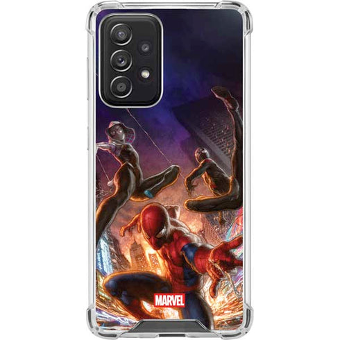 Marvel Spiderman Group Wall Galaxy A52 5G Clear Case