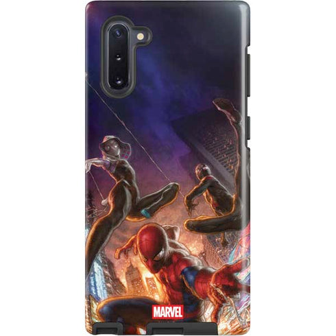 Marvel Spiderman Group Wall Galaxy Note 10 Pro Case