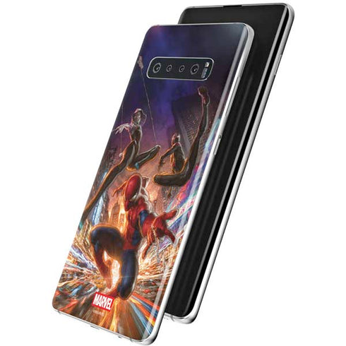Marvel Spiderman Group Wall Galaxy S10 Skin