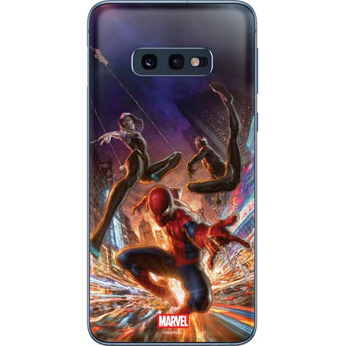 Marvel Spiderman Group Wall Galaxy S10e Skin
