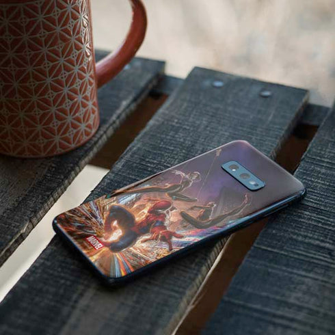 Marvel Spiderman Group Wall Galaxy S10e Skin