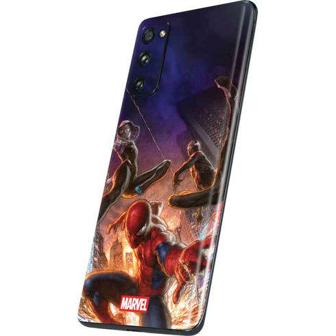Marvel Spiderman Group Wall Galaxy S20 Fan Edition Skin