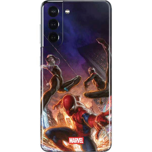 Marvel Spiderman Group Wall Galaxy S21 5G Skin