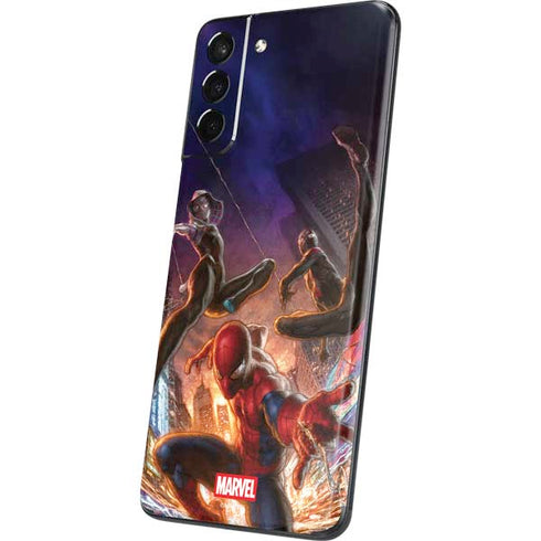 Marvel Spiderman Group Wall Galaxy S21 Plus 5G Skin
