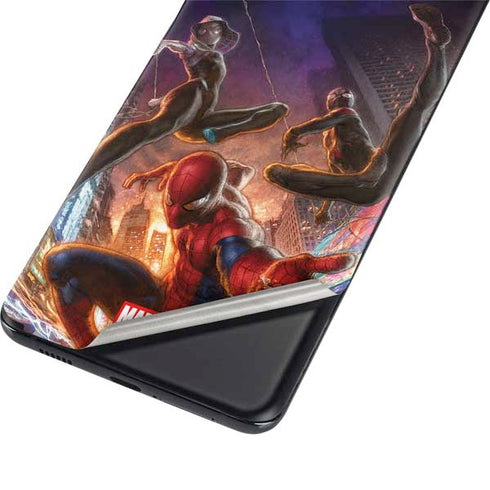 Marvel Spiderman Group Wall Galaxy S21 Ultra 5G Skin