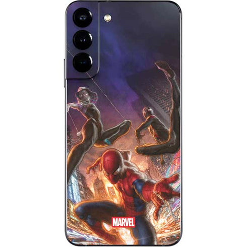 Marvel Spiderman Group Wall Galaxy S22 Plus Skin