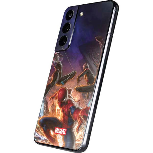 Marvel Spiderman Group Wall Galaxy S22 Plus Skin