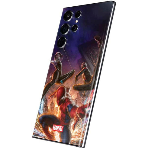 Marvel Spiderman Group Wall Galaxy S22 Ultra Skin