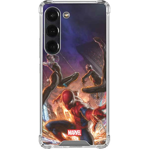 Marvel Spiderman Group Wall Galaxy S23 Clear Case
