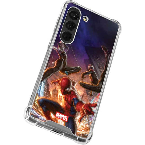 Marvel Spiderman Group Wall Galaxy S23 Clear Case