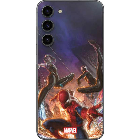 Marvel Spiderman Group Wall Galaxy S23 FE Skin