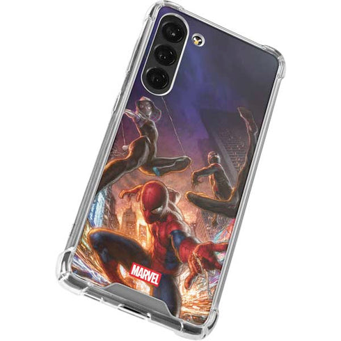 Marvel Spiderman Group Wall Galaxy S23 Plus Clear Case
