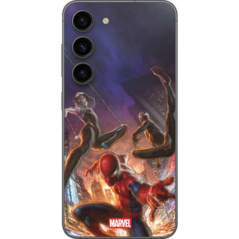 Marvel Spiderman Group Wall Galaxy S23 Skin