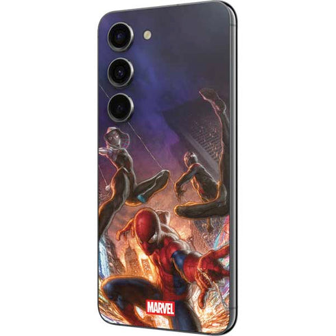 Marvel Spiderman Group Wall Galaxy S23 Skin