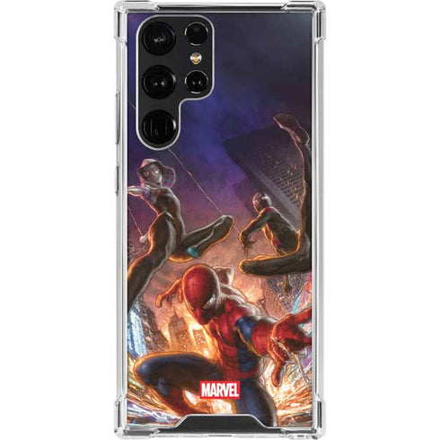 Marvel Spiderman Group Wall Galaxy S23 Ultra Clear Case