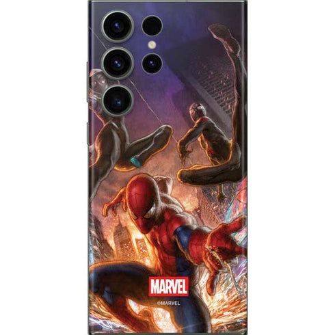 Marvel Spiderman Group Wall Galaxy S23 Ultra Skin