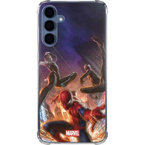 Marvel Spiderman Group Wall Galaxy S24 Clear Case