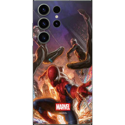 Marvel Spiderman Group Wall Galaxy S24 Ultra Skin