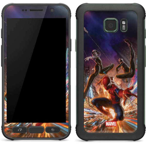 Marvel Spiderman Group Wall Galaxy S7 Active Skin