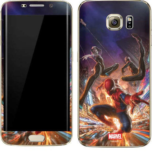 Marvel Spiderman Group Wall Galaxy S7 Edge Skin