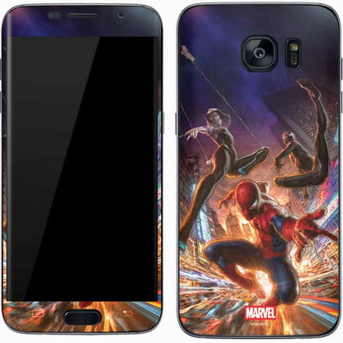 Marvel Spiderman Group Wall Galaxy S7 Skin