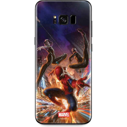 Marvel Spiderman Group Wall Galaxy S8 Skin