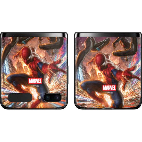 Marvel Spiderman Group Wall Galaxy Z Flip Skin
