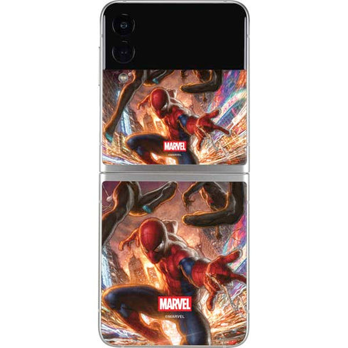 Marvel Spiderman Group Wall Galaxy Z Flip3 5G Skin