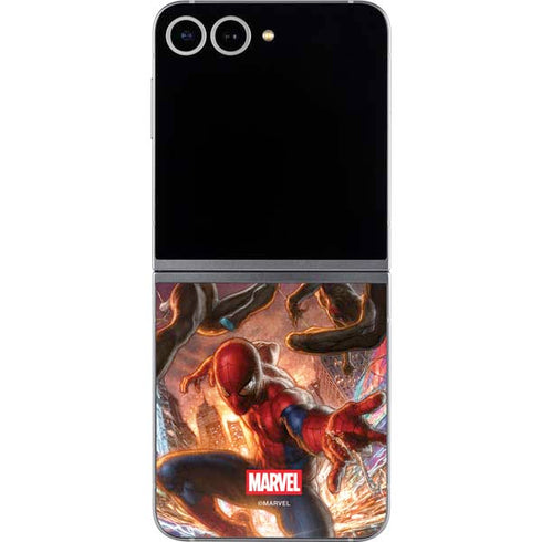 Marvel Spiderman Group Wall Galaxy Z Flip6 Skin
